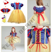 Kostum dress snow white anak cosplay snow white anak