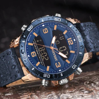 DIVEST Luxury Mens Sport Watches Military Waterproof Digital Alarm Chronograph Quartz Wristwatch Male Clock Relogio Masculino