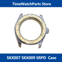 Silver SKX007 Seiko Watch Case 316L stainless steel Cases For NH35 NH36 Movement 38mm Bezel Insert Sapphire Crystal Dive Watch