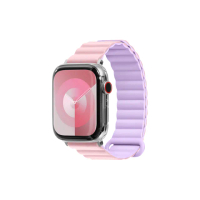 【LAUT 萊德】Apple Watch 42/44/45/49mm 撞色矽膠錶帶-粉