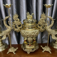 Đỉnh Rồng Ngũ Sự cattut cao 50cm(Lư cổ xưa)