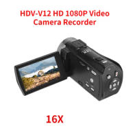 Night Vision Camera Camcorders 16X with 16G SD Card and 2 Batteries Camcorders HDV-V12 HD 1080P Video Camera Recorder Infrared