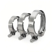304 Stainless Steel 1.5~6 Inch 51 63 76 mm Quick Release V Band Clamp Turbo Exhaust Pipe Vband Clamp V Clamp