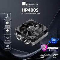 JONSBO HP-400S Low Profile (Intel/AMD Top Flow 90mm 4Heatpipe Air Cooler) Black