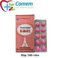 Đại Uy -Trivitamin 3B B1- B6 - B12 hộp 100 viên nén - Bổ sung vitamin B1- B6 - B12
