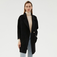 【巴黎精品】羊毛大衣毛呢外套-舒適中長款寬鬆修身女外套7色a1dg80