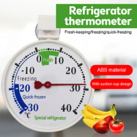 2.56inch Refrigerator Freezer Thermometer Fridge Refrigeration Temperature Gauge High Accuracy Strong Stability for Household