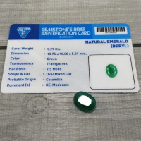 Natural batu permata zamrud colombia emerald berly + memo