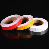 25mmx10m/Roll Reflective Warning Tape Sticker Car Motorcycle Warning Light Film Stickers Strips for Bike Electric car Night Safe