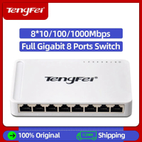 TengFei 8พอร์ต1000Mbps Gigabit Network Switch Ethernet Smart Switcher ฮับ RJ45ประสิทธิภาพสูง Internet Splitter