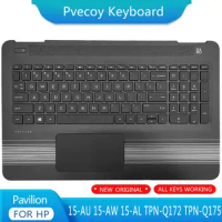 New For HP Pavilion 15-AU 15-AW 15-AL TPN-Q172 TPN-Q175 Laptop Palmrest Case Keyboard US English Version Upper Cover
