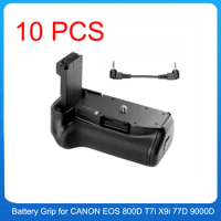10PCS BG-800D Vertical Battery Grip Holder EOS-800D Battery Grip for CANON EOS 77D 800D 9000D Rebel T7i Kiss X9i Cameras