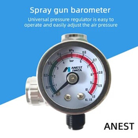 Anest IWATA Spray Gun Special Pressure Regulator Air Pressure Regulator Valve Gun Tail Pressure Gauge General Air Inlet G1/4