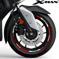 For YAMAHA XMAX 150 250 300 xmax300 xmax250 xmax150 Reflective Motorcycle Wheel Sticker Scooter Rim Decal Accessori Strip Tape