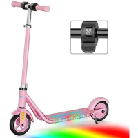 Kids Electric Scooter Ages 6-12, Colorful LED Lights, Up to 9.3 MPH &amp; 7.5 Miles,150W Electric Scooter for Kids