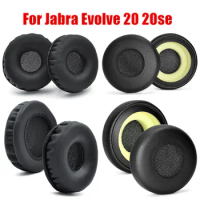 1Pair Leather Ear Pads Cushion Cover Earpads Replacement For Jabra Evolve 20 20se 30 30II 40 65 65+ 75 75+ UC MS Headset