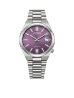 นาฬิกาข้อมือผู้ชาย Stainless Steel Mechanical รุ่น NJ0200-50W 37 มม. (ระบบออโตเมติก) สีม่วง