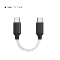 1PC Type C To Type C DAC Hifi Adapter Earphone Amplifie Digital Decoder AUX Audio Cable Converter Android OTG Adapter Cable
