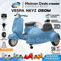 Mainan Motor Aki Anak Vespa NKYZ 050M Licensed Vespa Sespan (gandeng) - Biru, DUS BAWAAN