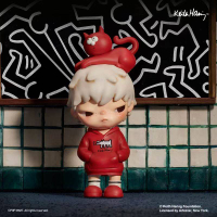 Magic Play PopMart Pop Mart Hirono × Keith Haring Hand-Made Hanging Card