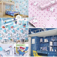 Wall Sticker, Self Adhesive, Doraemon and Kitty Design, Width 45mm and Height 100mm