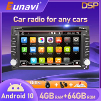 Eunavi 2 Din Android 10 Car DVD Headunit PX6 DSP Universal Auto Stereo Multimedia Audio Player 2Din GPS Navigation free shipping
