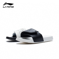 【LI-NING 李寧】LN Slipper 男子 潮流 拖鞋 黑色/標準白 AGAS001-1