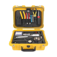 FCST210203 Field Installation Round Cable Cutter Stripper Slitter Fiber Cleaver FTTH Fiber Optic Fusion Splicing Tool Kit