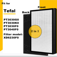 2 in 1 Activated Carbon + Hepa Filter for Tefal Pure Air Purifier PT3030G0 PT3030K0 PT3030F0 PT3040F