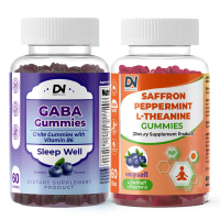 [ 1แถม1 ]  DN GABA Gummies Sleep Sugar ช่วยผ่อนคลาย นอนหลับดีขึ้น ลดการตื่นระหว่างการนอน 60 Gummies 