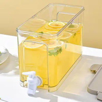 Beverage Dispenser Large Capacity Cold Water Kettle With Faucet Multi Purpose Cold Water Pitcher Refrigerator Ice Kettle Bucket