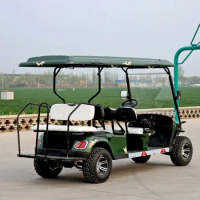 China Made 4+2 6 Seats CE Battery Powered Electric Golf Cart with Solar Panel Sightseeing Car