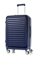 AT美國旅行者 25吋 Frontec 1/9可擴充前開式防盜拉鍊 避震飛機輪硬殼 行李箱/旅行箱-藍 HJ3