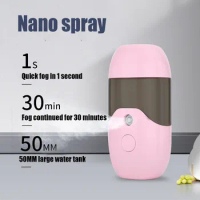 50ml Mini Nano Facial Sprayer Nebulizer Face Steamer Air Humidifier Portable Hydrating Anti-aging Wrinkle Women Beauty Sets