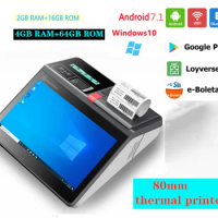 Android /window System Cash Register 11.6 Inch Touch Screen POS Cashier 80MM Receipt Printer for Business Store Loyverse All in