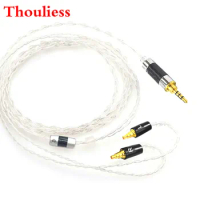 Thouliess HIFI 2.5/3.5/4.4mm Balanced Silver Plated Headphone Upgrade Cable for IE40 PRO IE40PRO Custom Earphone Cable 1.2 Meter