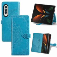 PU Leather Stand Function Case for Samsung Galaxy Z Fold3 Fold 3 Anti-knock Card Holder Phone Bag Cover