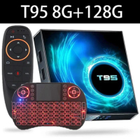 New T95 TV Box Android 10 6K Dual Band Wifi 2.4G 5G Video 4k Media Player Ram 8GB 64GB 128GB Smart Set Top Box PK H96 Max RK3528