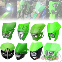 Motorcross Motorcycle Supermoto Headlight Headlamp Head Light Fairing For Kawasaki KLX KX KX-F KLX110 KLX140 KLX230 KX250 KX450