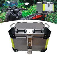 Motorcycle Top Case Thick Aluminium Hard Motorcycle Trunk Sturdy Luggage Storage Tail Box