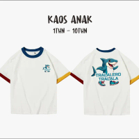 Baju Kaos atasan anak trala lelo tralala lak laki perempuan 1 thn - 10 thn