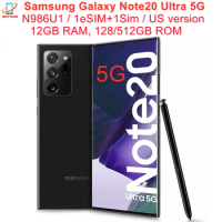Samsung Galaxy Note20 Ultra 5G Note 20U N986U1 6.9" 12GB RAM 128/512GB Octa Core Snapdragon Original Unlocked Android Cellphone