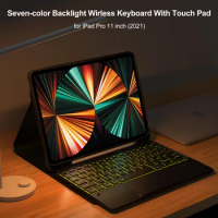 Deutsche Backlit Keyboard Case for iPad Pro 11'' 12.9'' 2021Tablet Cover Backlight German for iPad Pro Bluetooth Keyboard Funda