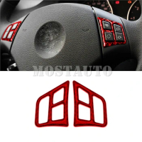 Soft Carbon Fiber Interior Steering Wheel Button Panel Cover Trim For BMW 3 Series E90 E92 2005-2012 2pcs （2 Color）