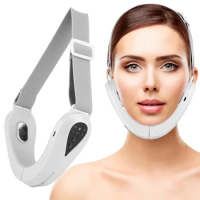 Micro Current V Face Slimming Device Double Chin V Shape Lift Belt LED Photon Therapy Face Skin Rejuvenation Vibration Massager