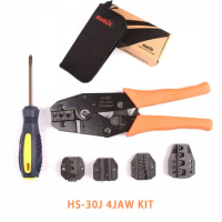 HS-30J+4JAW set multifunctional ratchet Crimping pliers Kits crimpers Wire Stripper Cable Cutters crimping tool