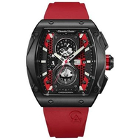 Alexandre Christie AC 6608 MCRIPRE Red Black Rubber Strap Men's Watches