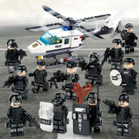 Blok Bangunan, Serasi dengan LEGO SWAT, Tentera Merah Tentera, Askar Jerman, Tokoh Mini, Teka-teki P