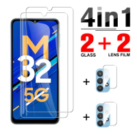 4in1 Protective Glass Lens For Samsung Galaxy M32 5G M51 M31 M30 M21 M20 M12 M11 M10 M02 M01 S Core 2021 Screen Protector Camera