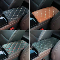 Leather Car Armrest Mat for Jetta MK7 Passat B8 Golf 7 MK7 POLO/For Seat Leon/